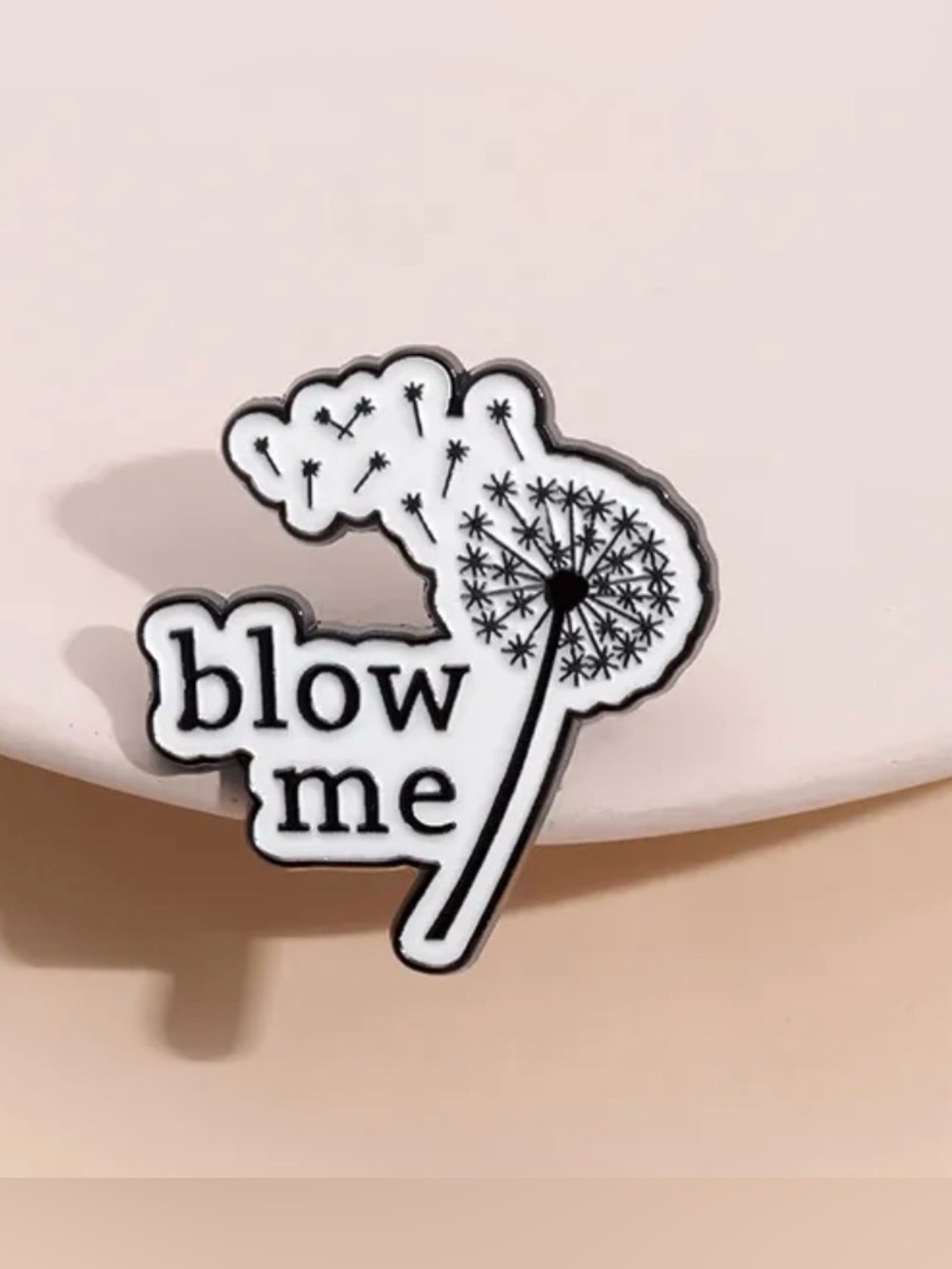 Playful Dandelion 'blow me' Enamel Pin